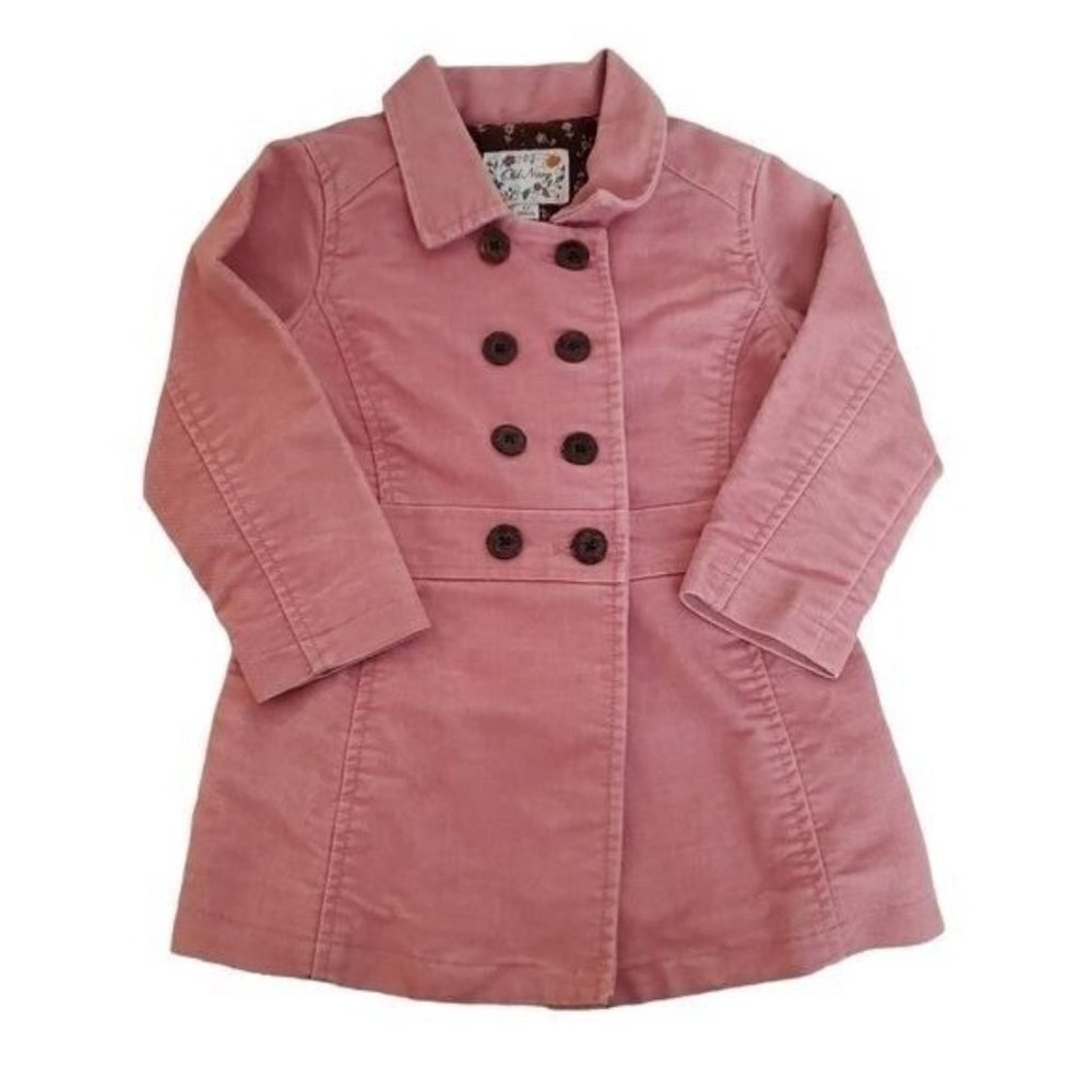 Old Navy Pink Peacoat‎ Girls 4T Cotton Velveteen Spring Victorian Classic